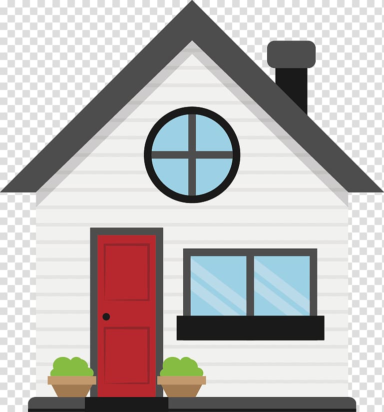 white, red, and black house illustration, Car Refinancing Home House Service, Cartoon house building transparent background PNG clipart