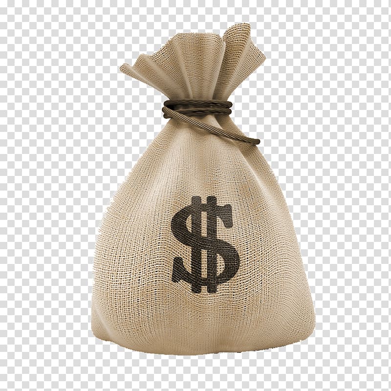 brown cash bag, Money bag Investment United States Dollar Coin, Money Bag transparent background PNG clipart