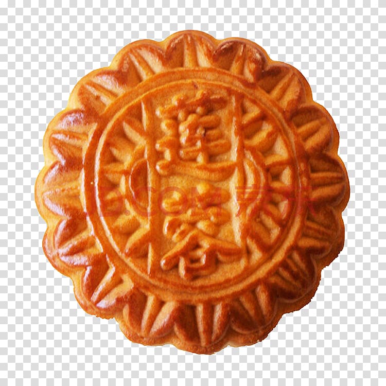 biscuit, Mooncake Mid-Autumn Festival Lotus seed paste , Single lotus moon cake transparent background PNG clipart