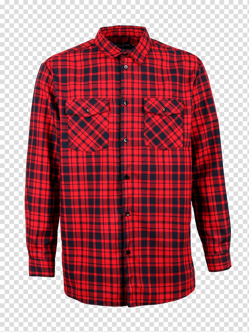 Sleeve Tartan Shirt Flannel Clothing, shirt transparent background PNG ...