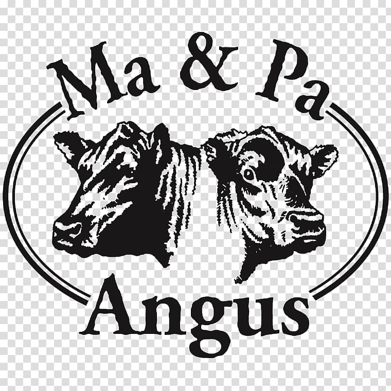Angus cattle Logo Welsh Black cattle White Park cattle Ox, Angus Cow transparent background PNG clipart