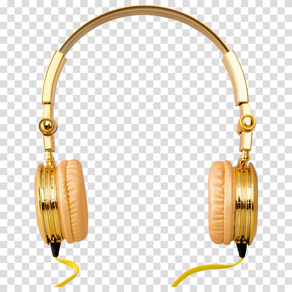 Headphones Audio Microphone Beats Electronics Sound Recording and Reproduction, gold microphone transparent background PNG clipart