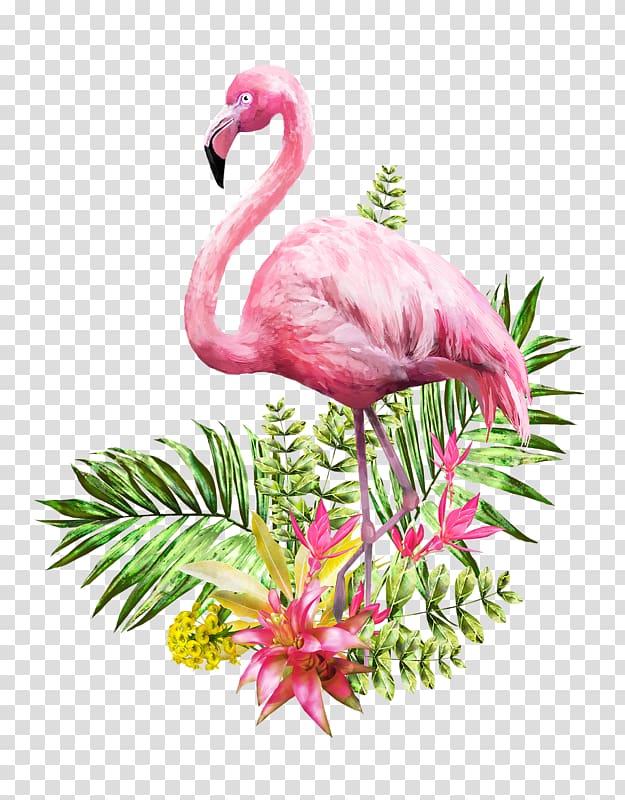 flamingo illustration, Flamingo Watercolor painting Poster, flamingo transparent background PNG clipart