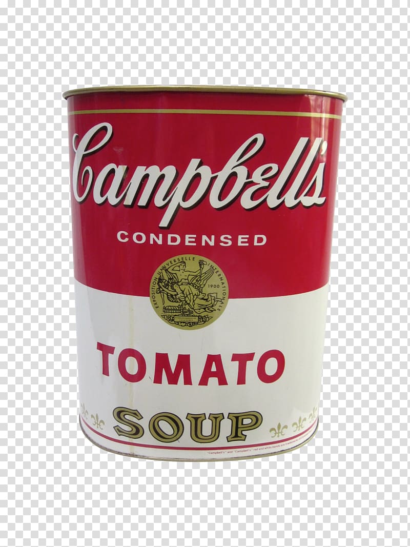 Campbell's Soup Cans Tomato soup Campbell Soup Company Philadelphia Pepper Pot Art, Campbells Soup Cans transparent background PNG clipart
