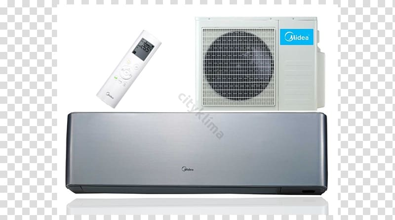 Air conditioning Midea Climatizzatore Seasonal energy efficiency ratio Air conditioner, midea transparent background PNG clipart