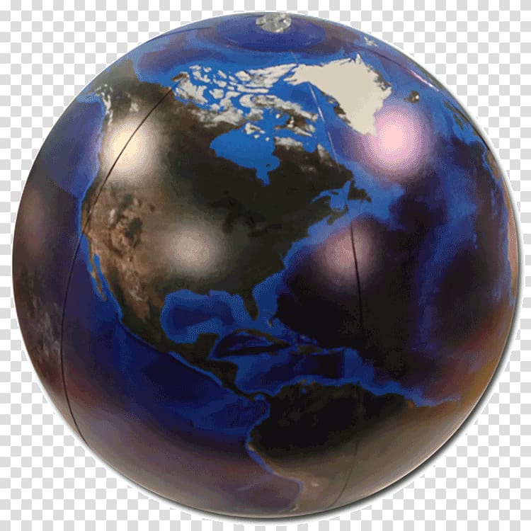 The Blue Marble Globe Sphere Glass, red bowling ball and bowling pin material transparent background PNG clipart
