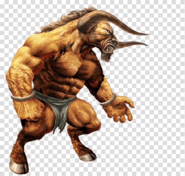 ram illustration, The Mighty Minotaur transparent background PNG clipart