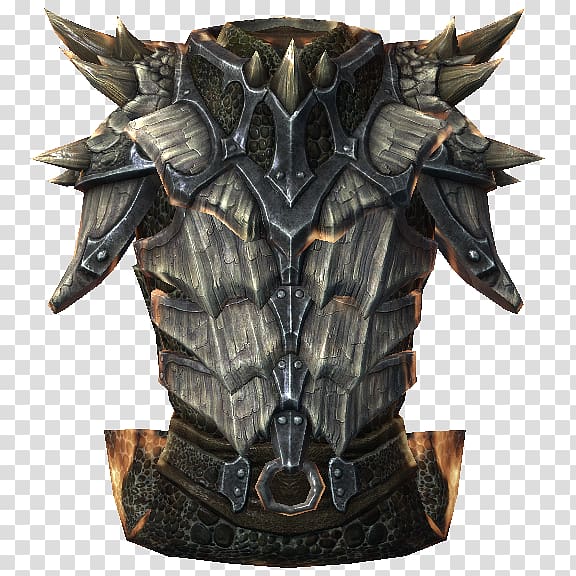 The Elder Scrolls V: Skyrim – Dragonborn Scale armour Dragon Skin Plate armour, armour transparent background PNG clipart