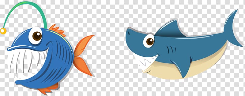 Shark Illustration, blue fish transparent background PNG clipart