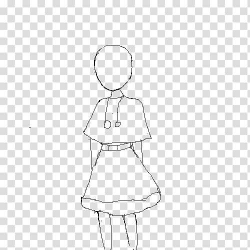 Thumb Sleeve Dress Costume Sketch, sit down transparent background PNG clipart