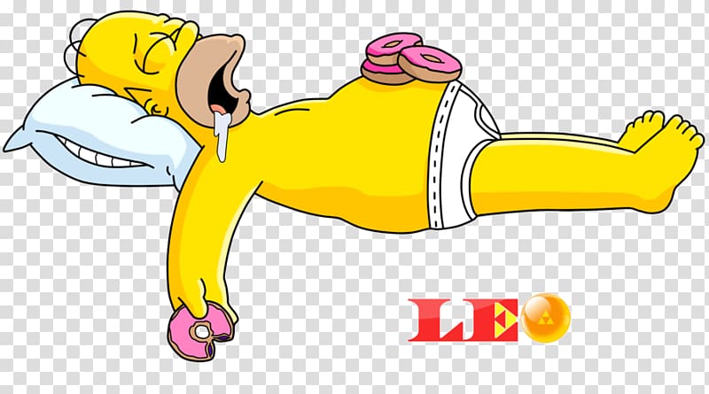 Homer Simpson sleeping illustration, Homer Simpson Bart Simpson Desktop , Homero transparent background PNG clipart
