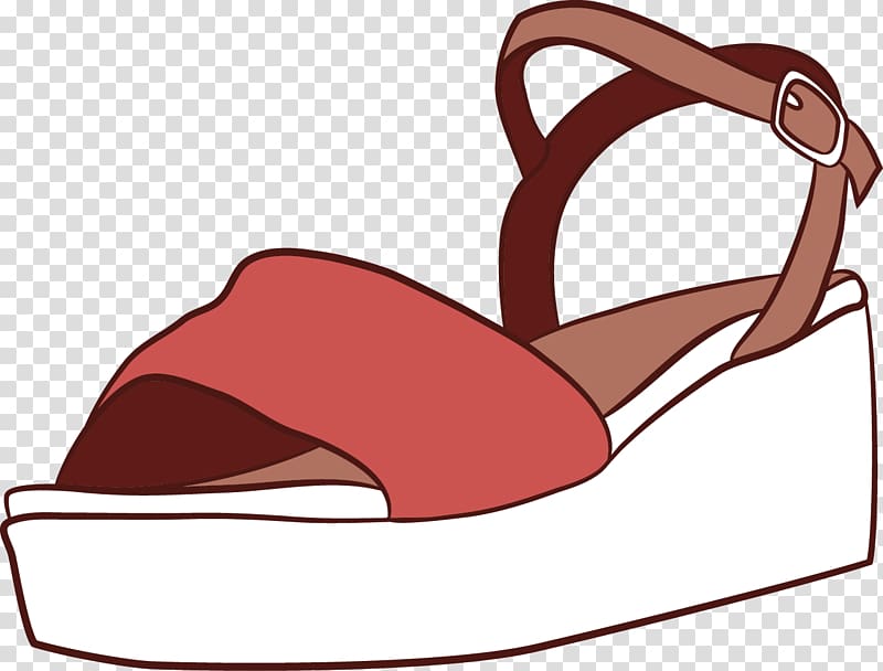 Shoe Sandal High-heeled footwear Woman, female flat sandals transparent background PNG clipart