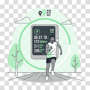 illustration, Fitness tracker, data, sport, app, interface, user, run, fitness, gym transparent background PNG clipart thumbnail