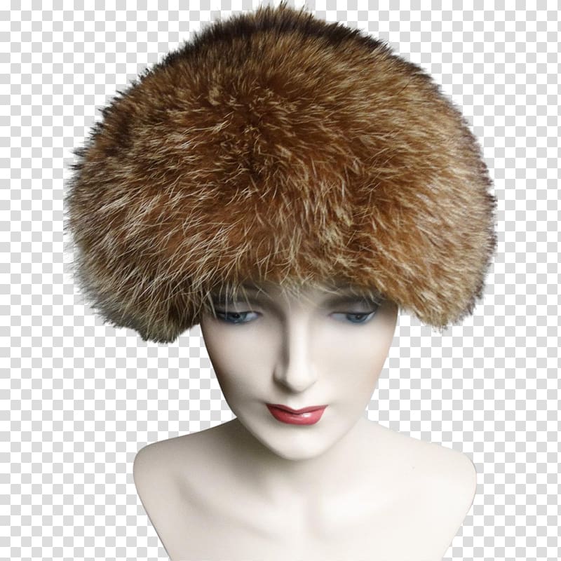 Raccoon Fur clothing Hat Vintage clothing, fur transparent background PNG clipart