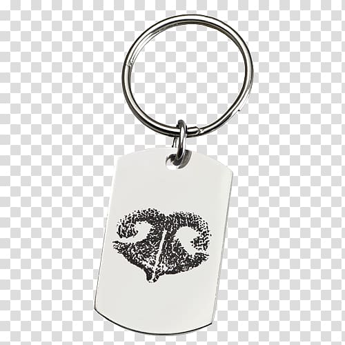 Key Chains Stainless steel Metal Engraving, dog nose transparent background PNG clipart