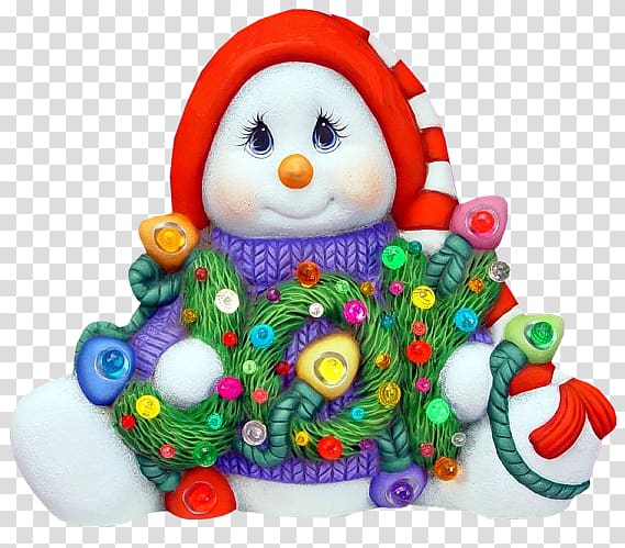 Christmas ornament Day Christmas card, cute snowman transparent background PNG clipart