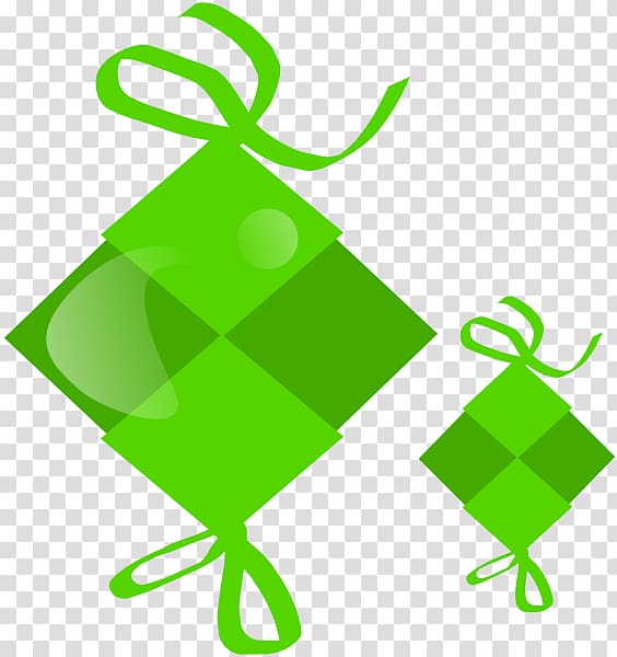 two green diamond , Ketupat Zongzi Eid al-Fitr, ketupat transparent background PNG clipart