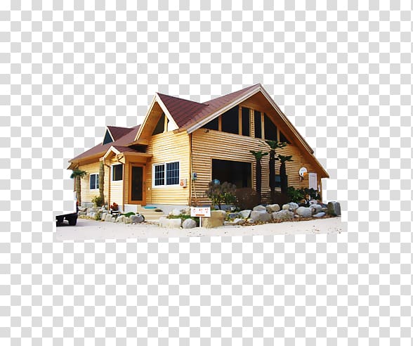 House High-definition television Building , Foundation stone duplex-story wooden house transparent background PNG clipart