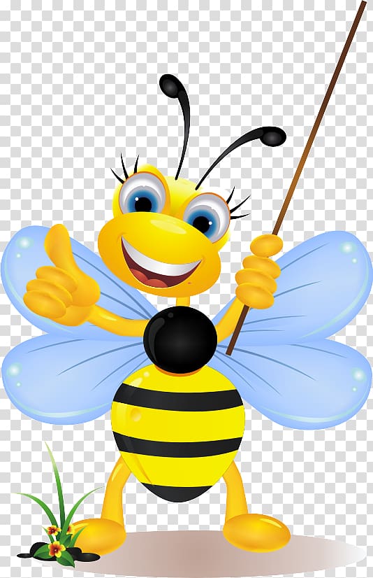 Bee Cartoon , Bee cartoon transparent background PNG clipart