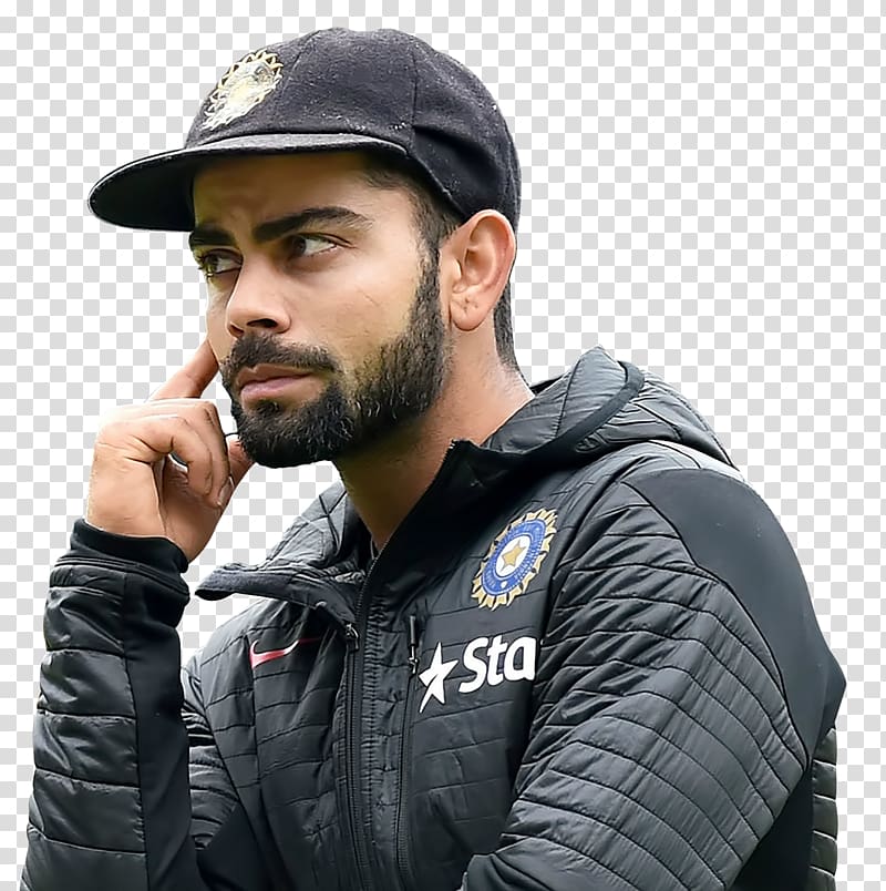man wearing black zip-up jacket and black fitted cap, Virat Kohli ICC World Twenty20 India national cricket team Indian Premier League, Virat Kohli transparent background PNG clipart