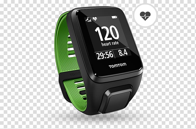 GPS Navigation Systems GPS watch TomTom Runner 3 Cardio, watch transparent background PNG clipart