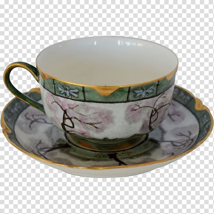 Limoges Coffee cup Porcelain Saucer Haviland & Co., cup transparent background PNG clipart