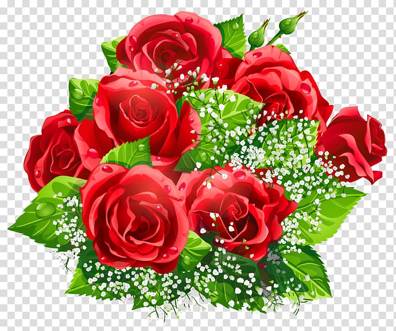 Rose Flower bouquet Cut flowers , red rose decorative transparent background PNG clipart