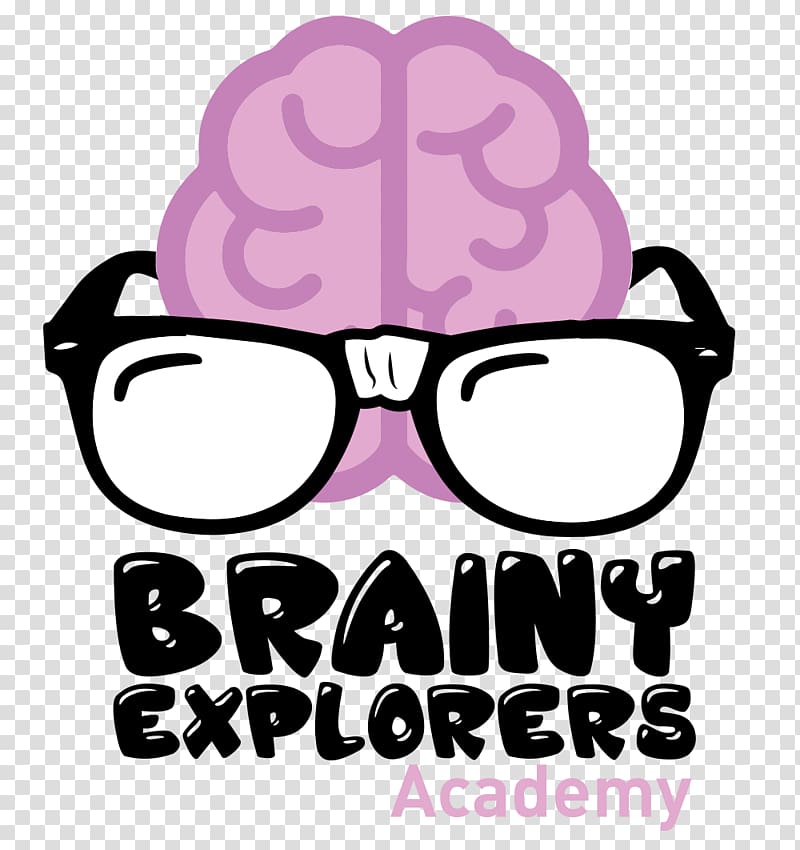 Brainy Explorers Academy Carrollton Glasses Logo, transparent background PNG clipart