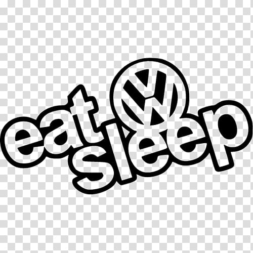 Sticker Volkswagen Eat Sleep - Autocollant Volkswagen Eat Sleep
