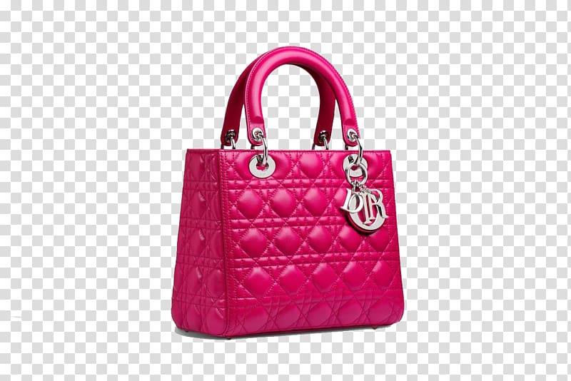 Lady Dior Christian Dior SE Handbag Fashion, Pink bag transparent background PNG clipart