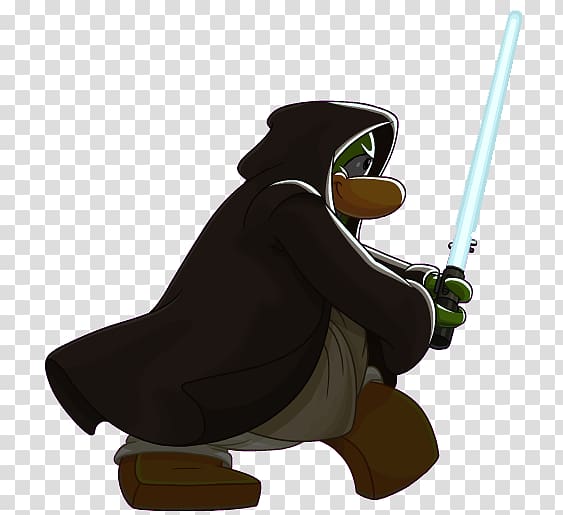 Penguin Obi-Wan Kenobi Luke Skywalker Chewbacca Jedi, Espada laser transparent background PNG clipart