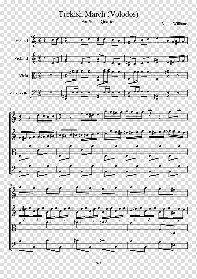 Sheet Music Hallelujah String quartet Cello, sheet music transparent background PNG clipart