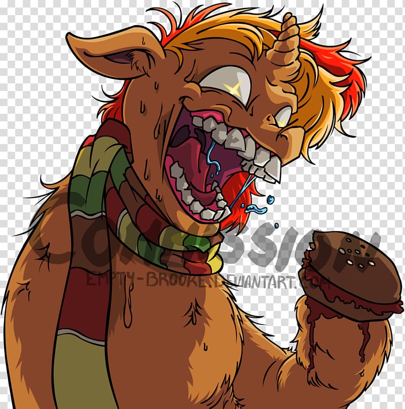 Canidae Horse Demon Dog, exaggerated expression transparent background PNG clipart