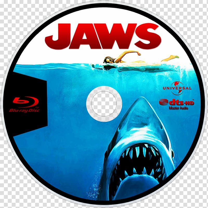 Compact disc Blu-ray disc Film poster Jaws, jaws transparent background PNG clipart