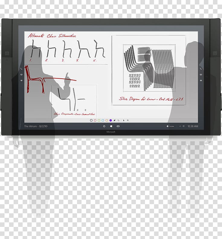 Surface Hub Display device Intel Core i7 Interactive whiteboard, brainstorming transparent background PNG clipart