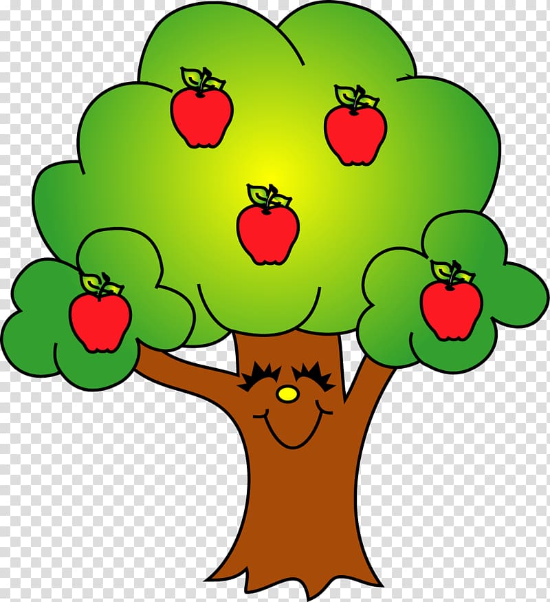 trees and apples illustration, Apple Tree Fruit , Tree transparent background PNG clipart
