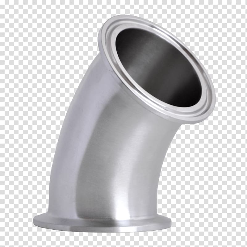 Elbow Stainless steel Clamp Ferrule, sanitary material transparent background PNG clipart