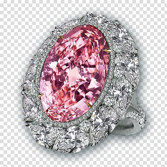 Engagement ring Jewellery Pink diamond, red diamond rings transparent background PNG clipart