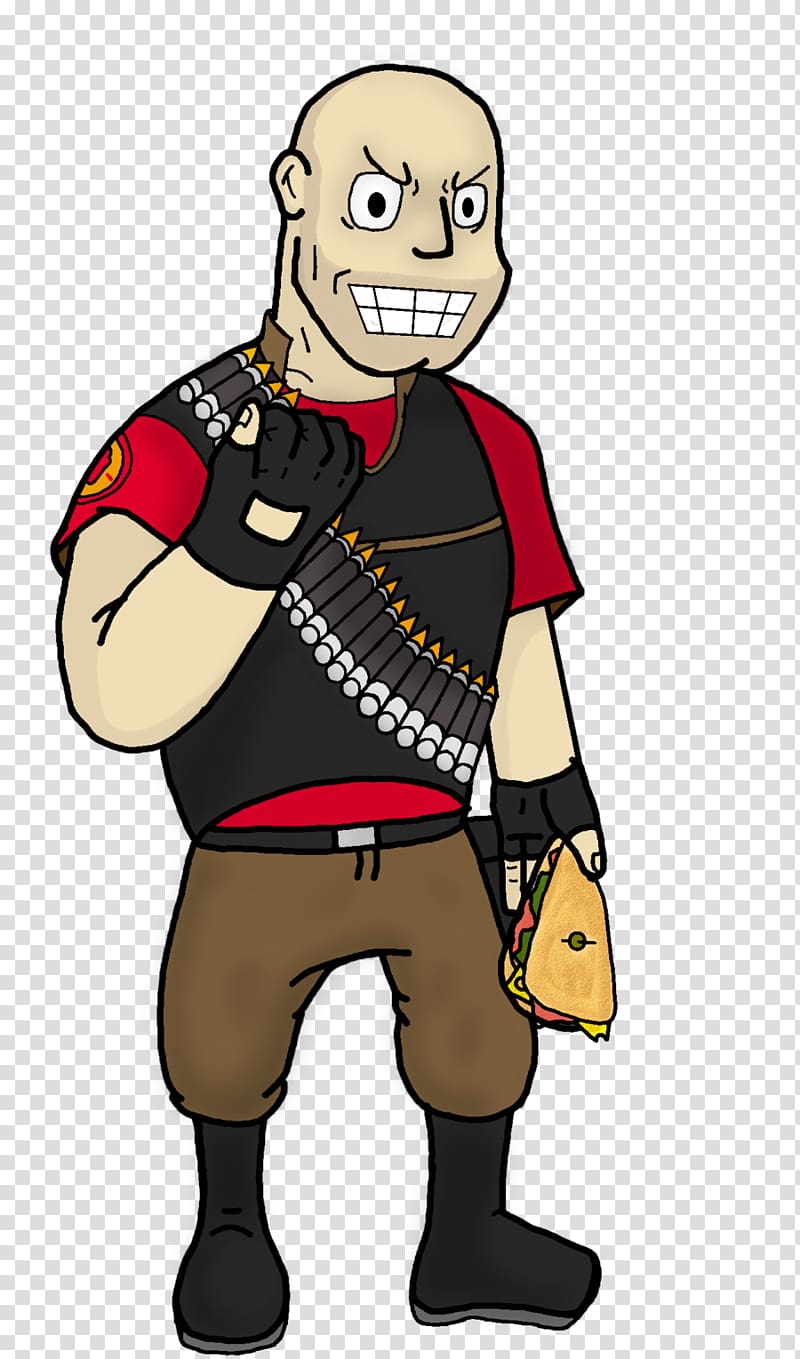 Cartoon Mascot Character Uniform, heavy weapon transparent background PNG clipart
