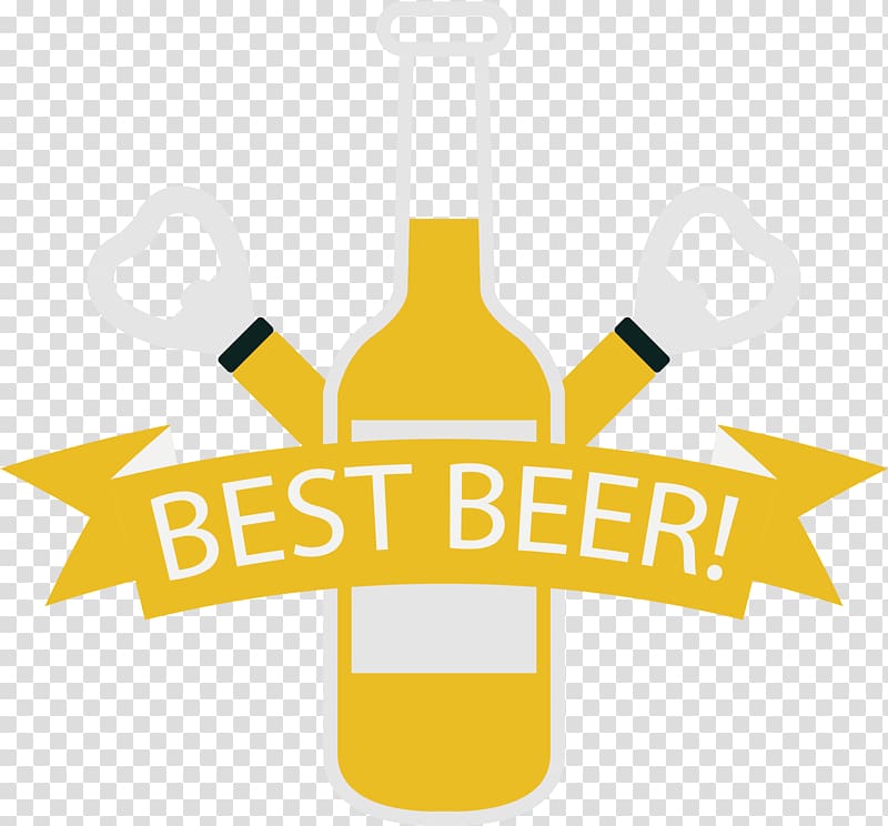 Beer Wine Drink Bottle, Yellow Beer Beverages transparent background PNG clipart