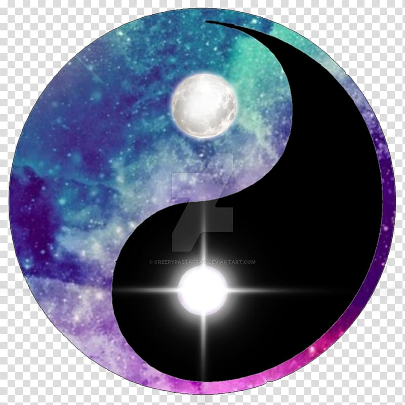 Yin and yang Galaxy Ying Yang Drawing, mystic transparent background PNG clipart