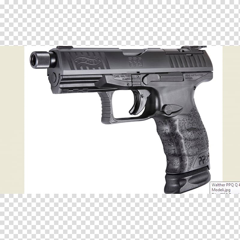Walther PPQ Carl Walther GmbH Semi-automatic pistol Trigger 9×19mm Parabellum, Handgun transparent background PNG clipart