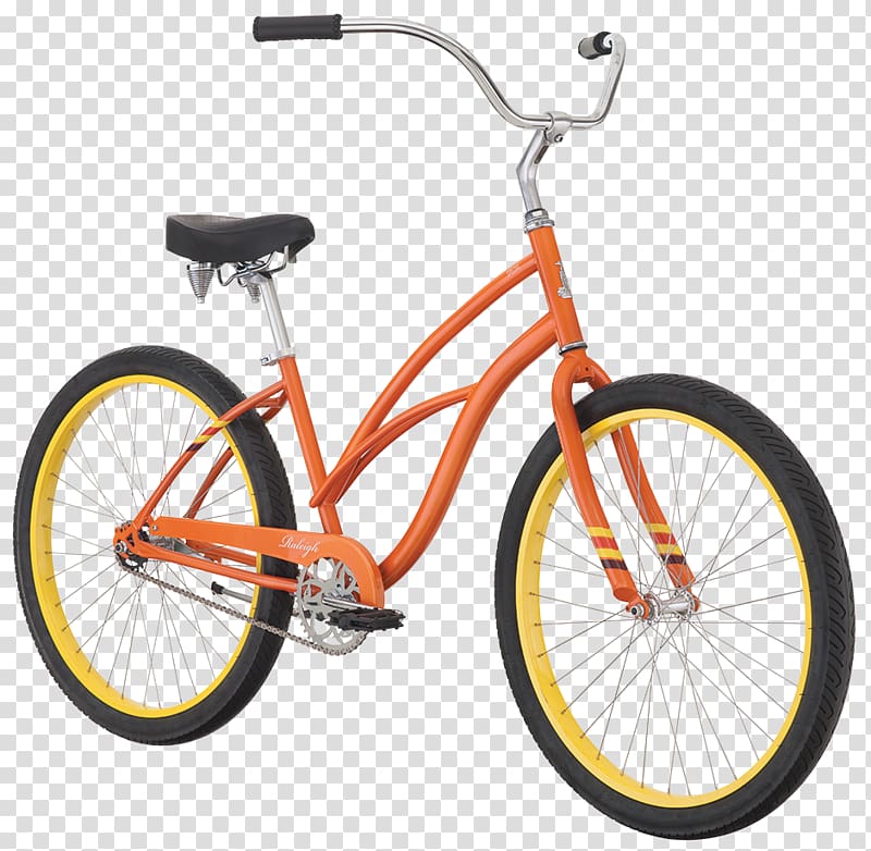 Cruiser bicycle Step-through frame Raleigh Bicycle Company Fixed-gear bicycle, raleigh cruiser transparent background PNG clipart