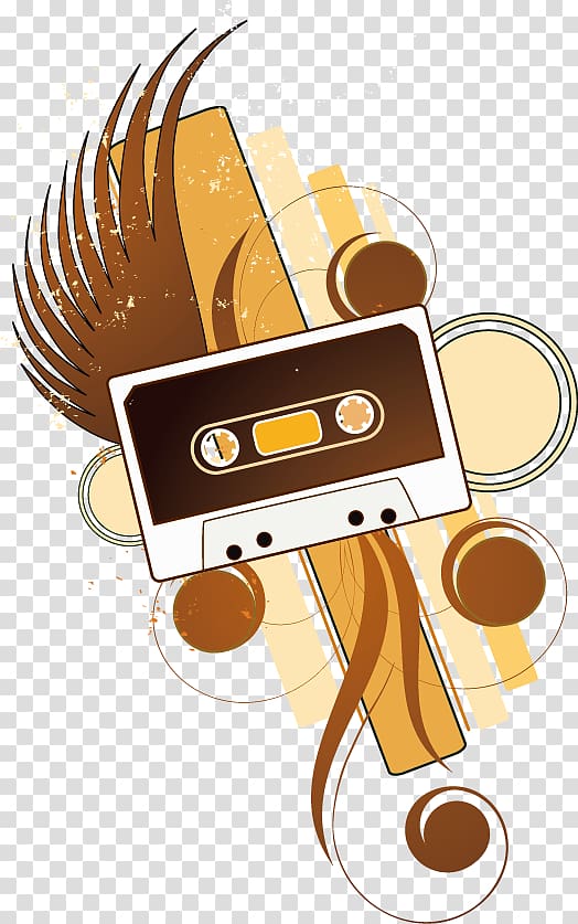 Music Icon, Music tapes wings pattern transparent background PNG clipart