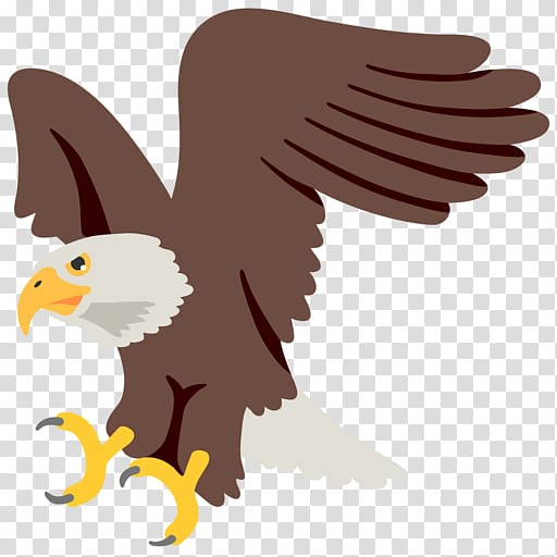 Bald Eagle Emoji Noto fonts Hawk, Emoji transparent background PNG clipart