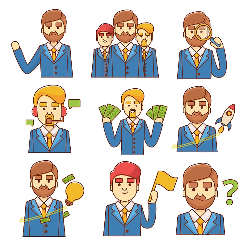 Avatar Euclidean , Businessman concepts transparent background PNG clipart