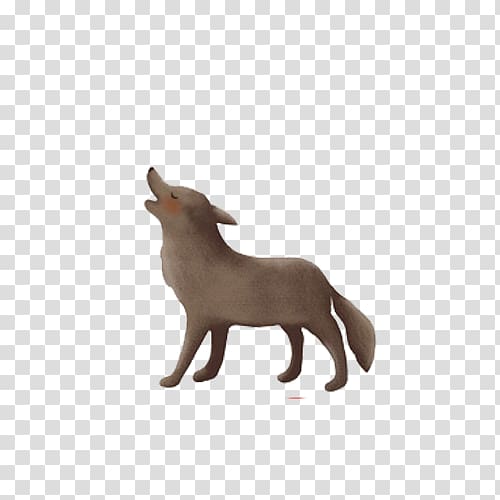 Dog breed Google , Simple small fresh and lovely hand-painted gray wolf transparent background PNG clipart