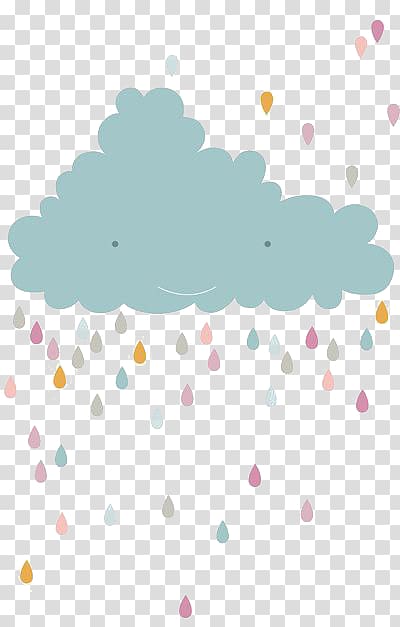 rain drops illustration, Cloud Rain Illustration, Cartoon clouds transparent background PNG clipart