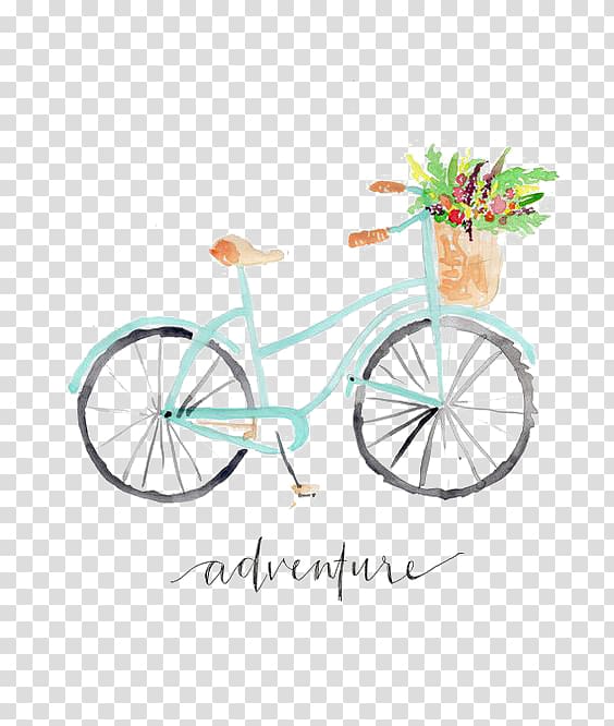 Bicycle Drawing Cycling Watercolor painting , bicycle transparent background PNG clipart