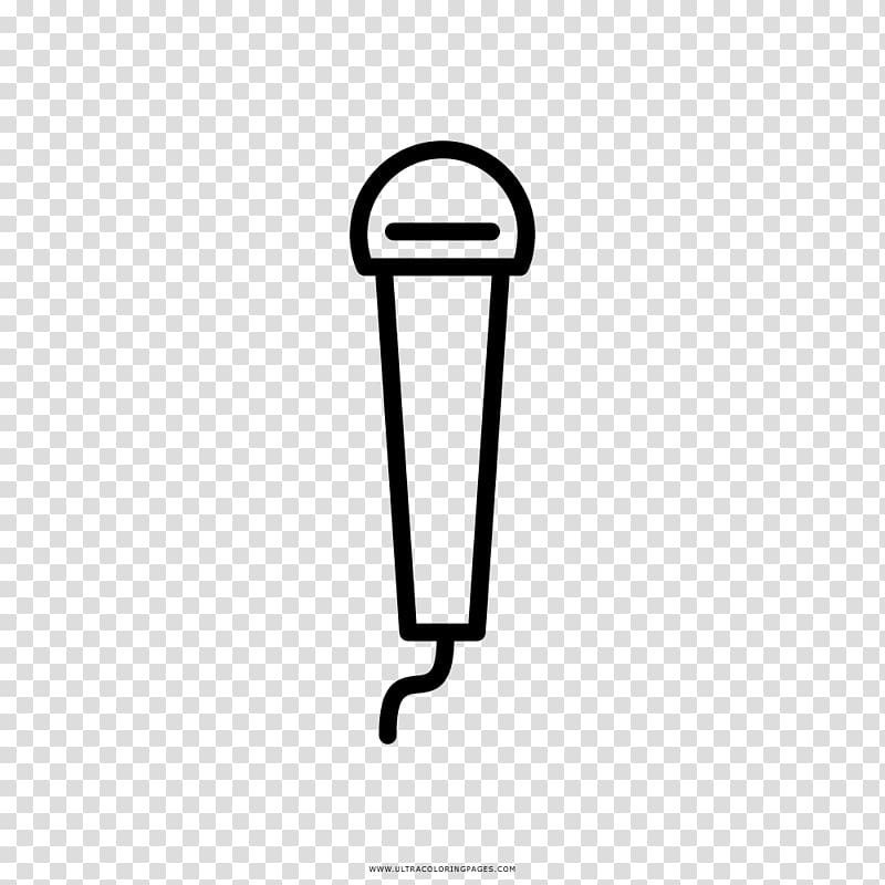 Microphone Drawing Coloring book Ausmalbild Einfach und frei, microfone desenho transparent background PNG clipart